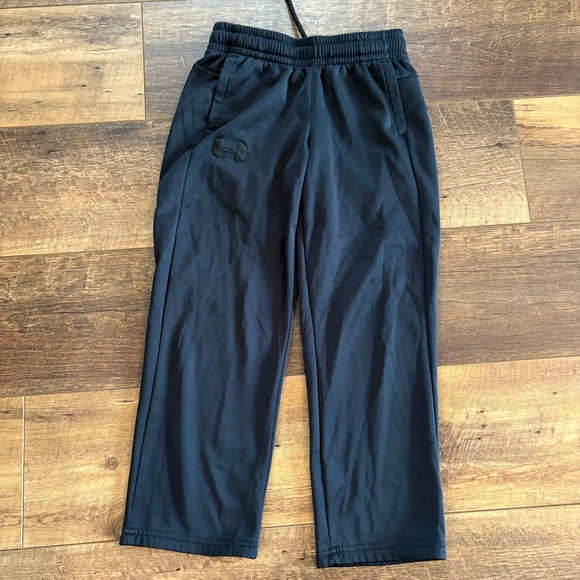 Under Armour Boys Black Athletic Active Sweatpants Pull On with Drawstring - Picture 1 of 5